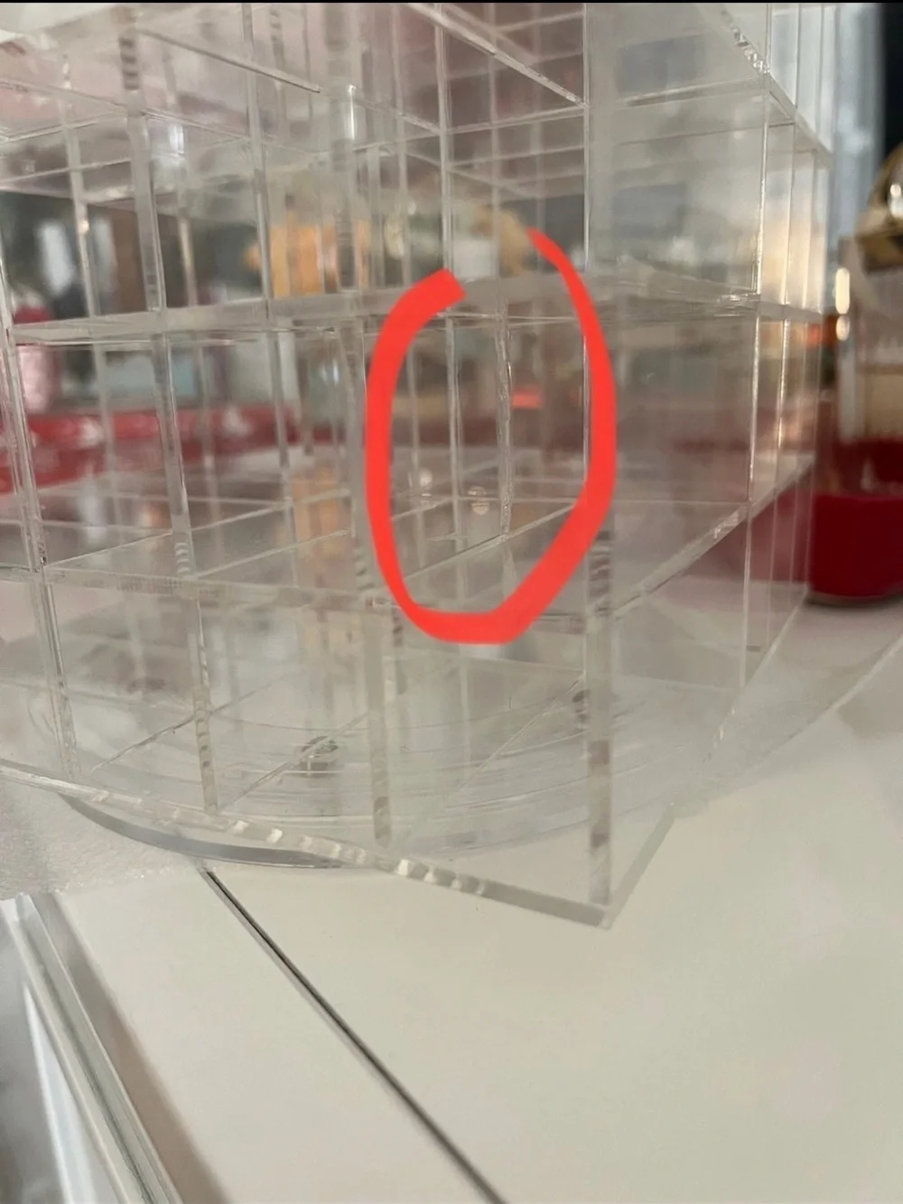 Clear Acrylic Lipstick Organizer - Transparent Cosmetic Storage